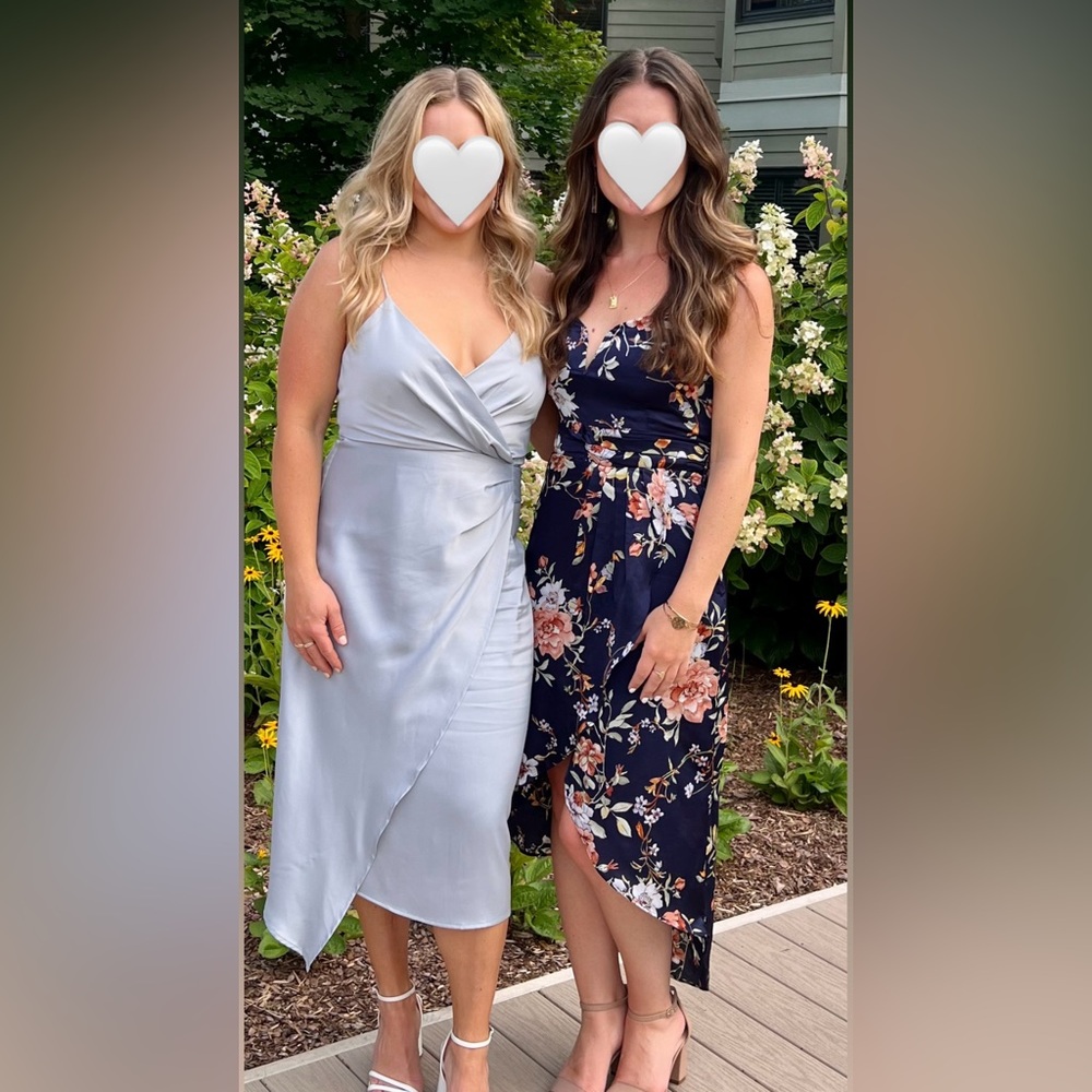 Lulu's Navy Floral Midi Dresses